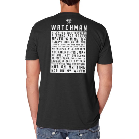 Watchman T-shirt (back only) Black